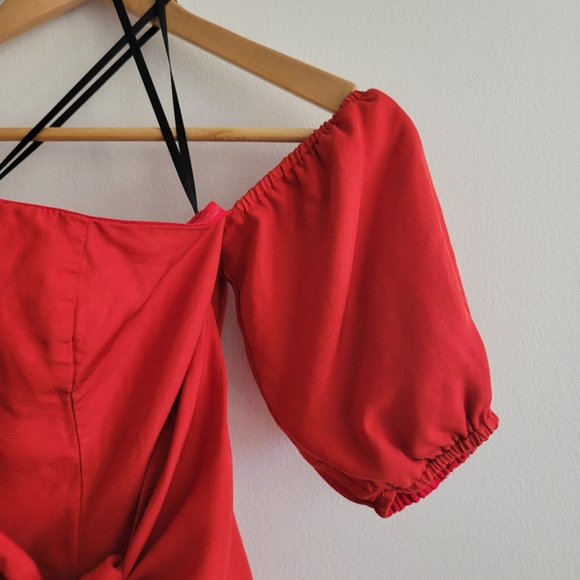 LPA | Red Off Shoulder Mini Dress - Picture 11 of 13